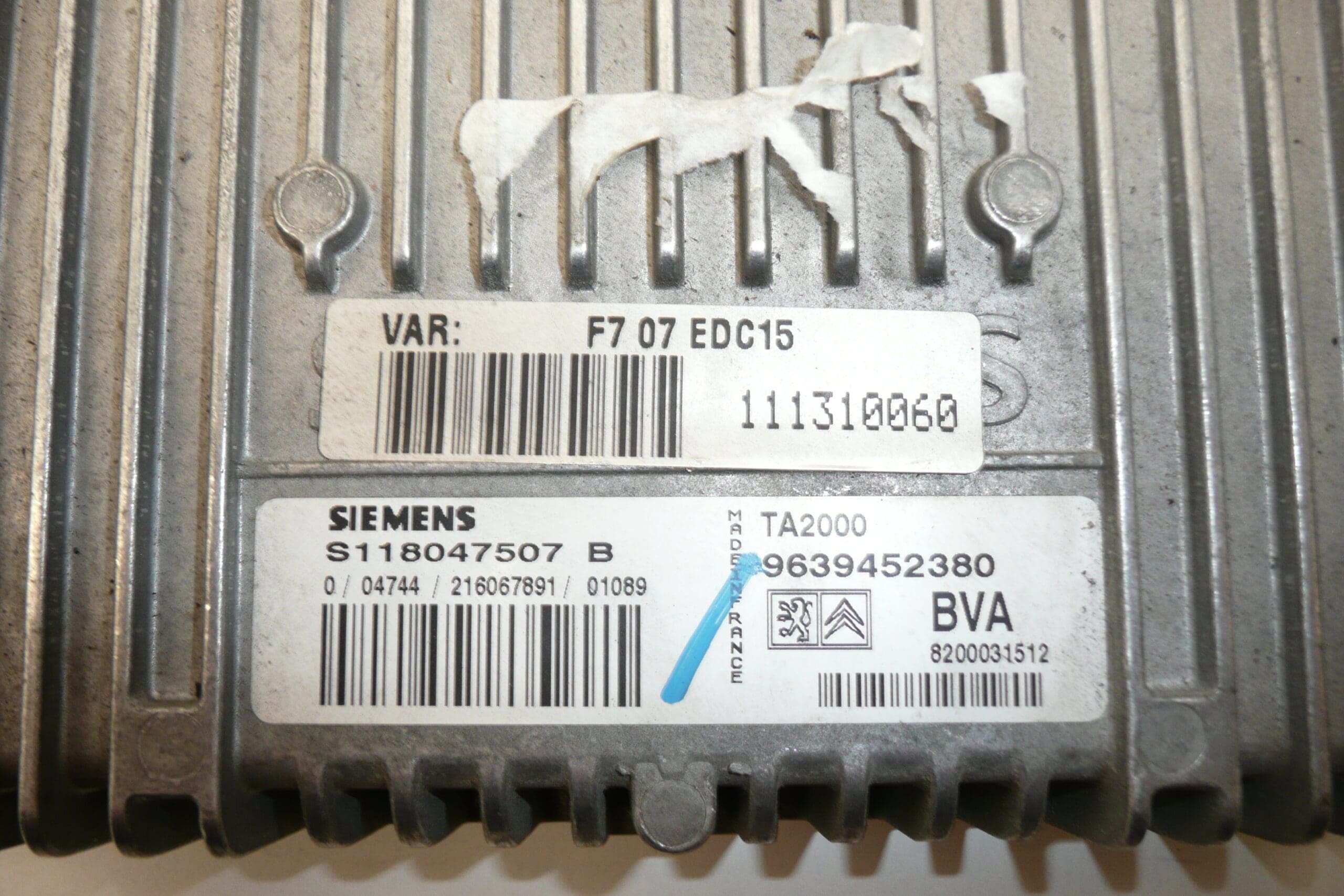ECU Siemens TA200 Citroën C5 2.0 HDI 9639452380 S118047507 B – Bild 2