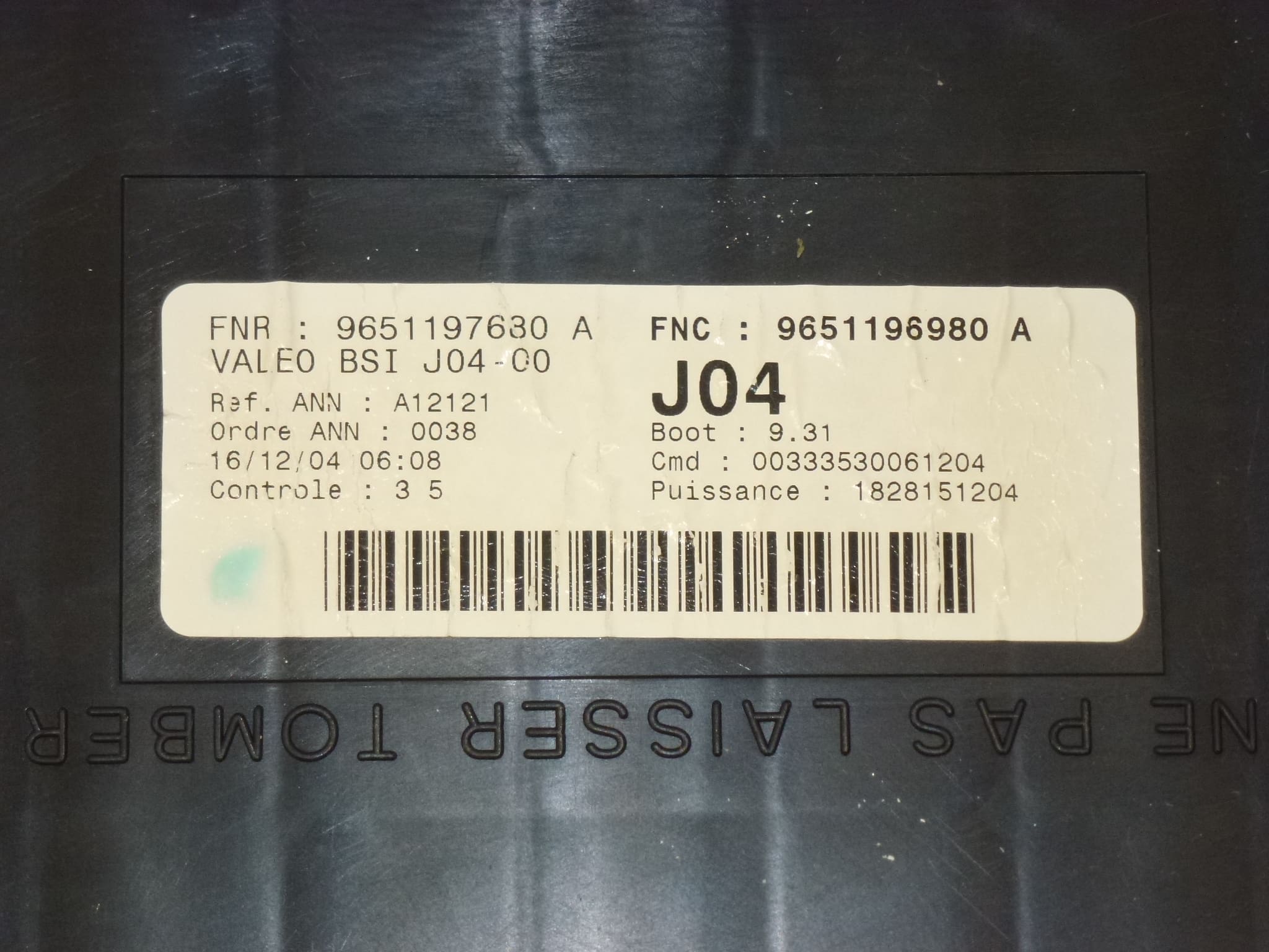 ECU Valeo BSI J04-00 Peugeot 307 9651197680 – Bild 2