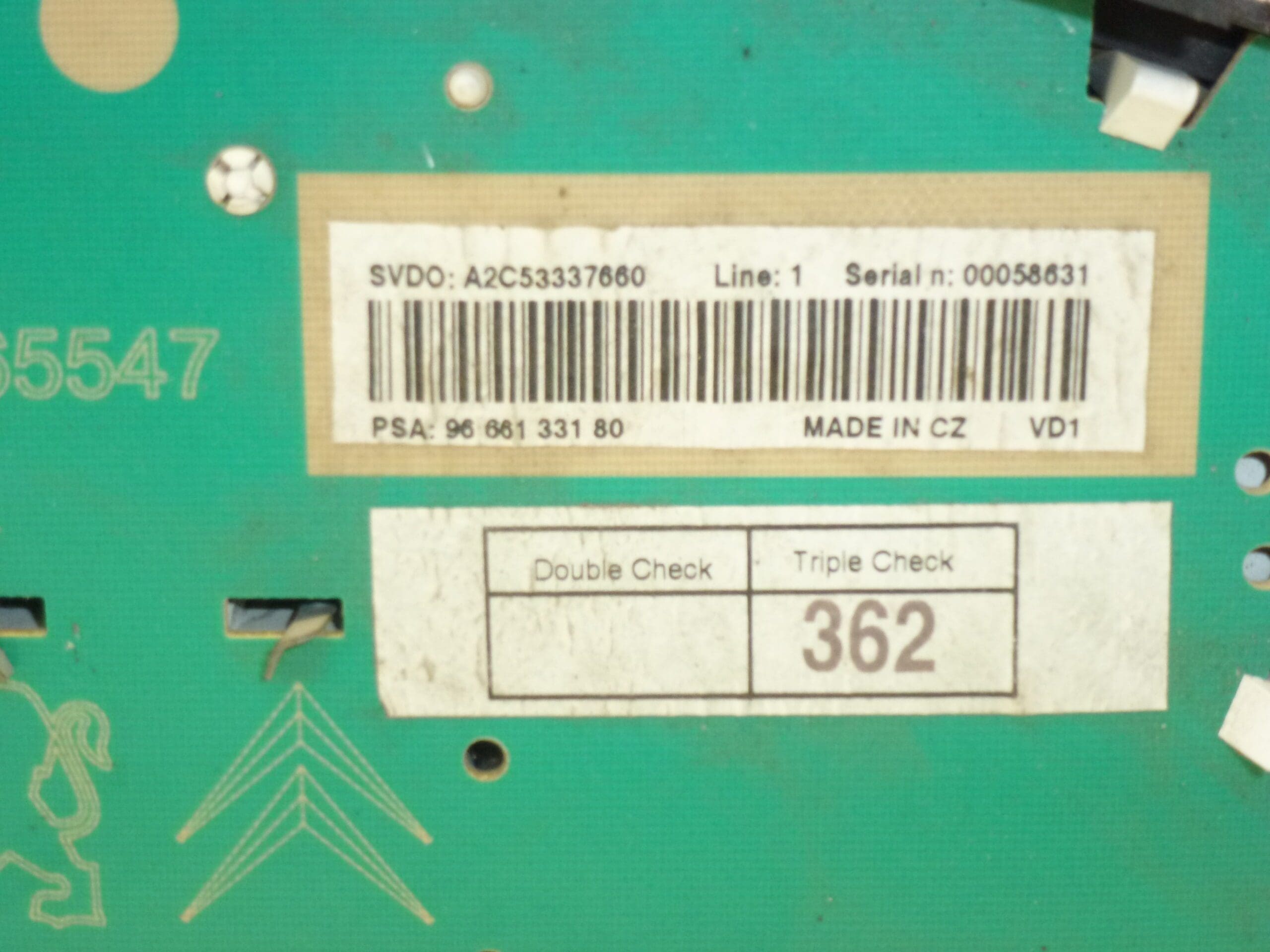 Tachoanzeiger Peugeot 207 9666133180 6103EC – Bild 2