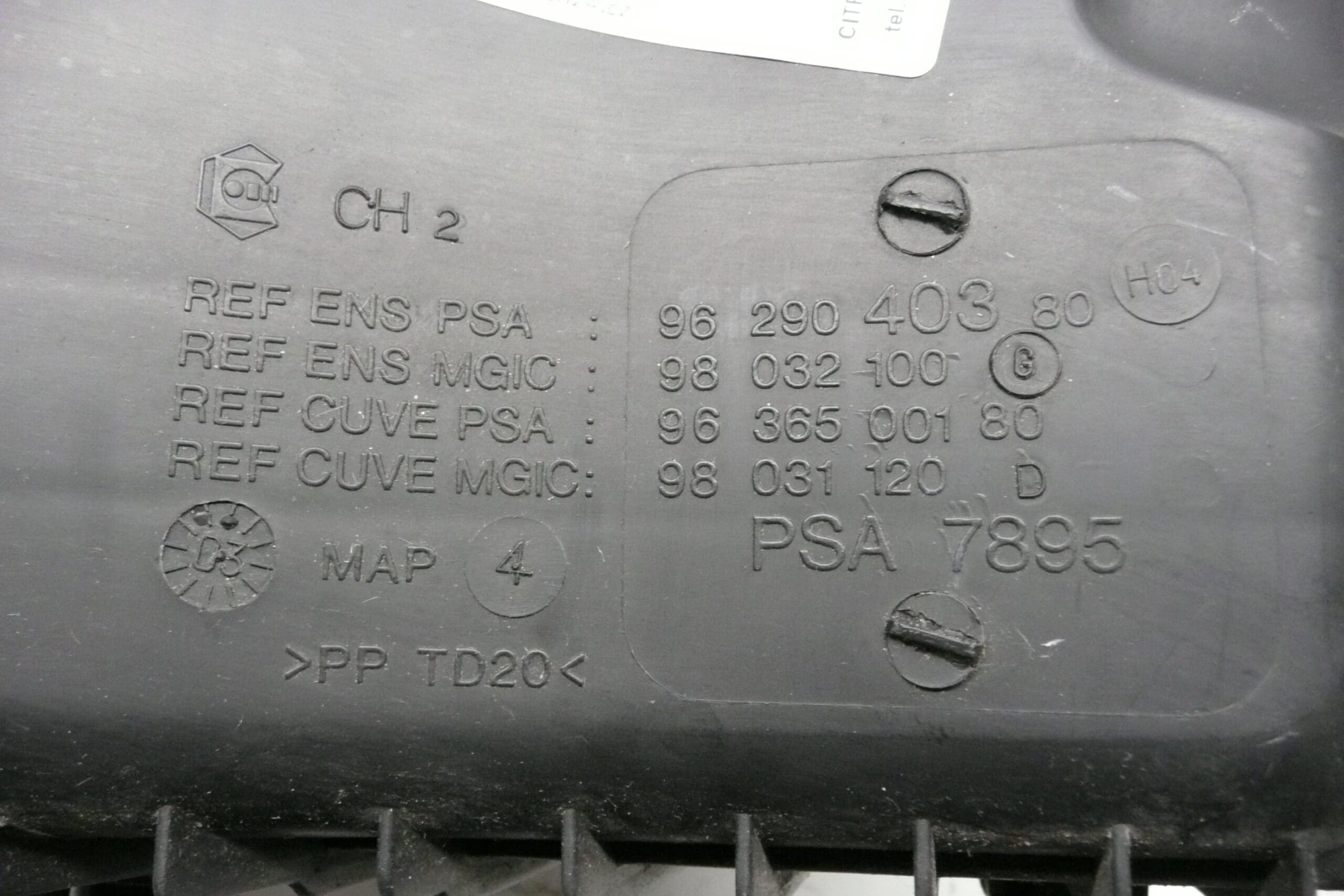 Filterkasten Citroën Peugeot 2.2HDI 9629040380