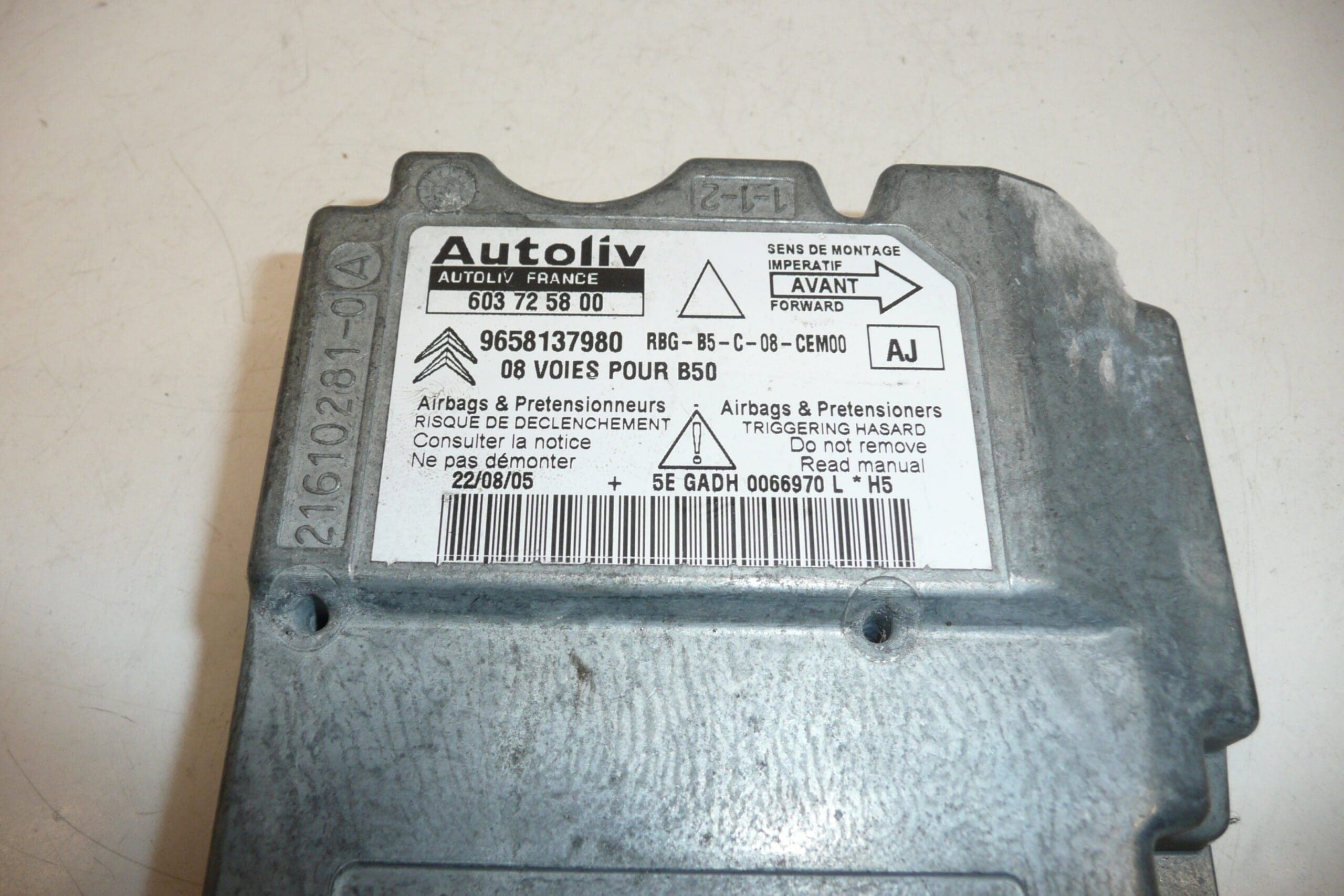 Citroën C4 Airbageinheit 9658137980