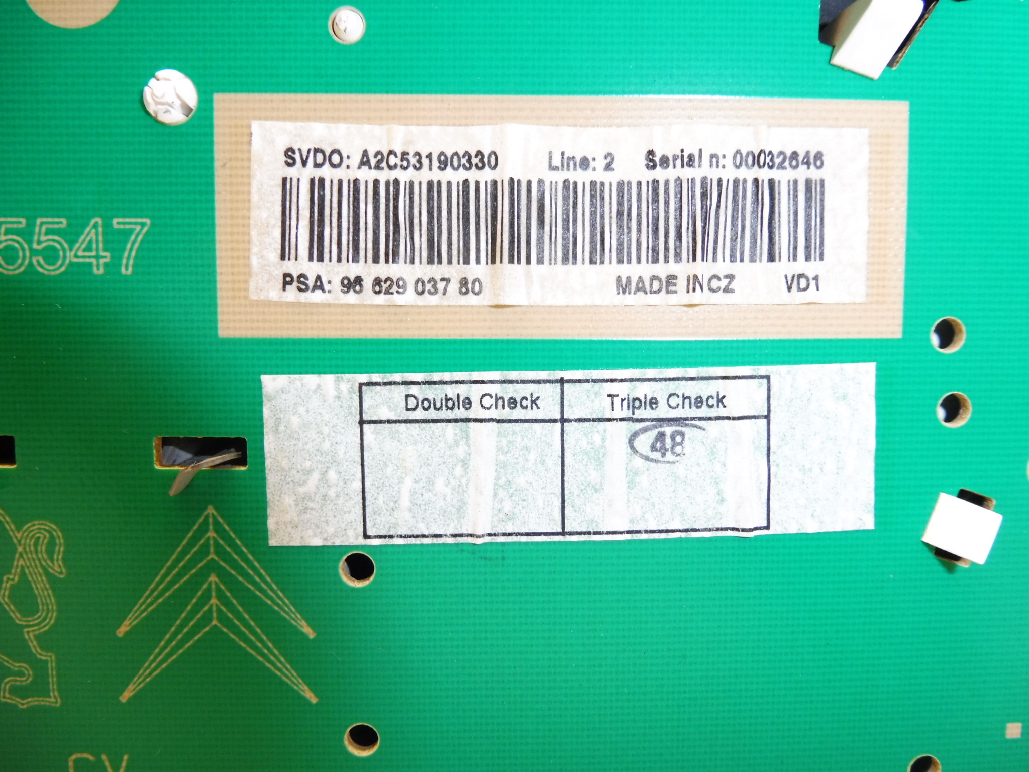 Tacho Peugeot 207 Laufleistung 145000 km 9662903780 6103EJ