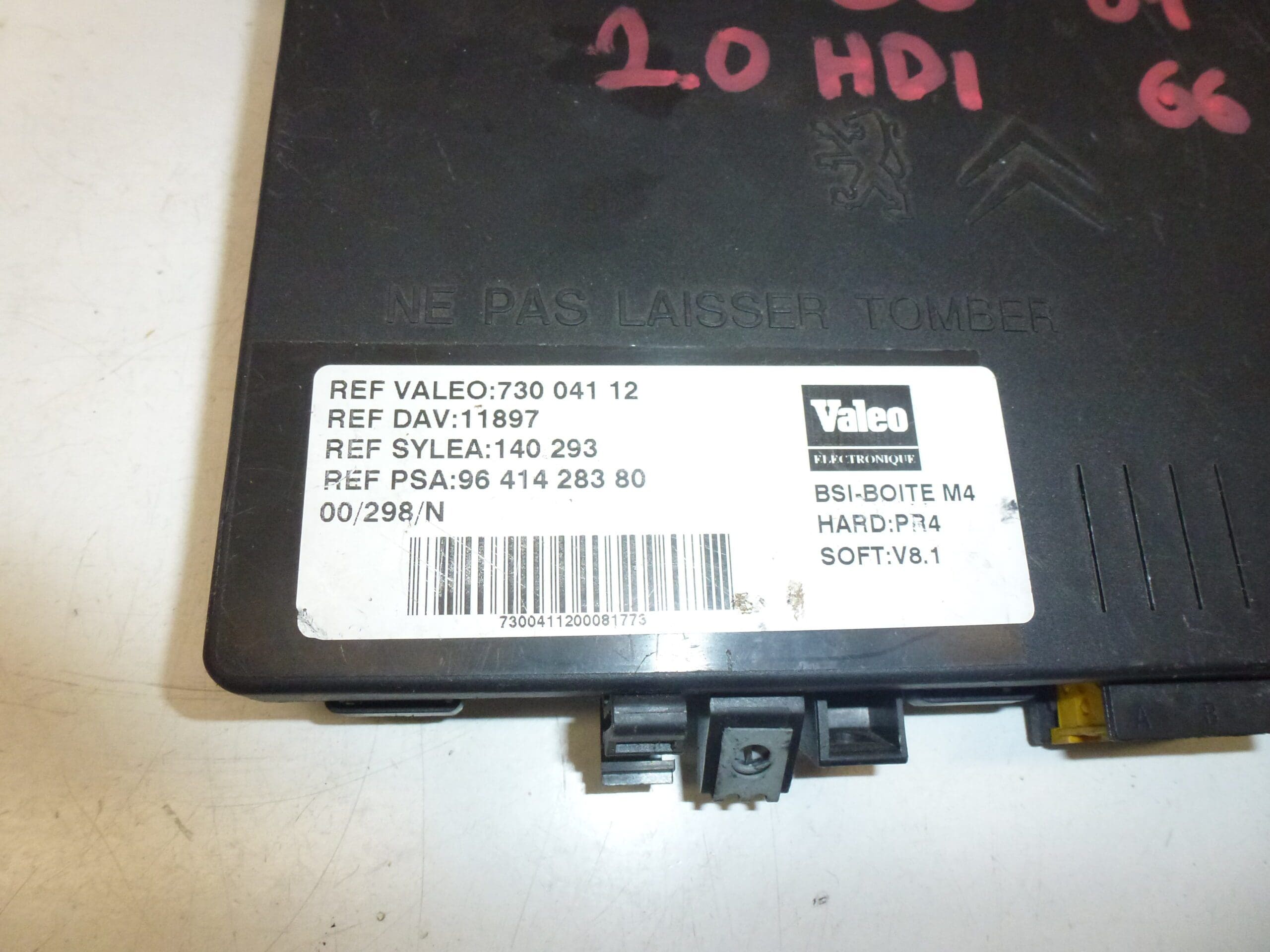 Steuergerät BSI Valeo BOITE M4 9641428380 73004112