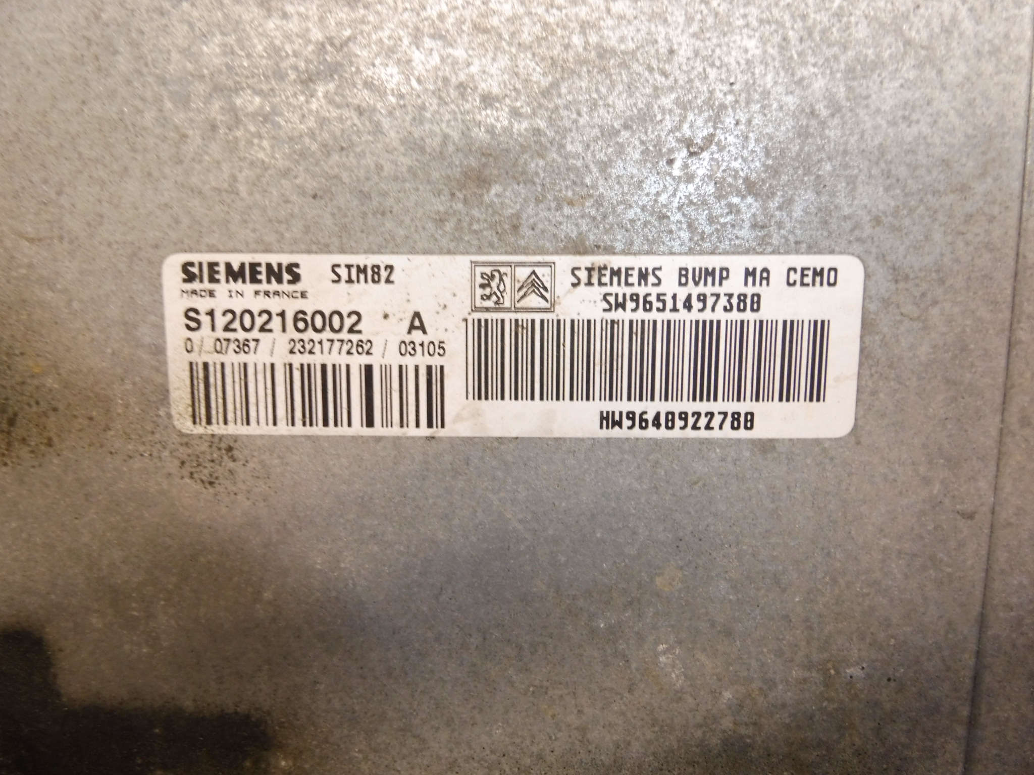 Steuergerät Sensodrive Citroën Peugeot 9640922780 S120216002 A 2529J9