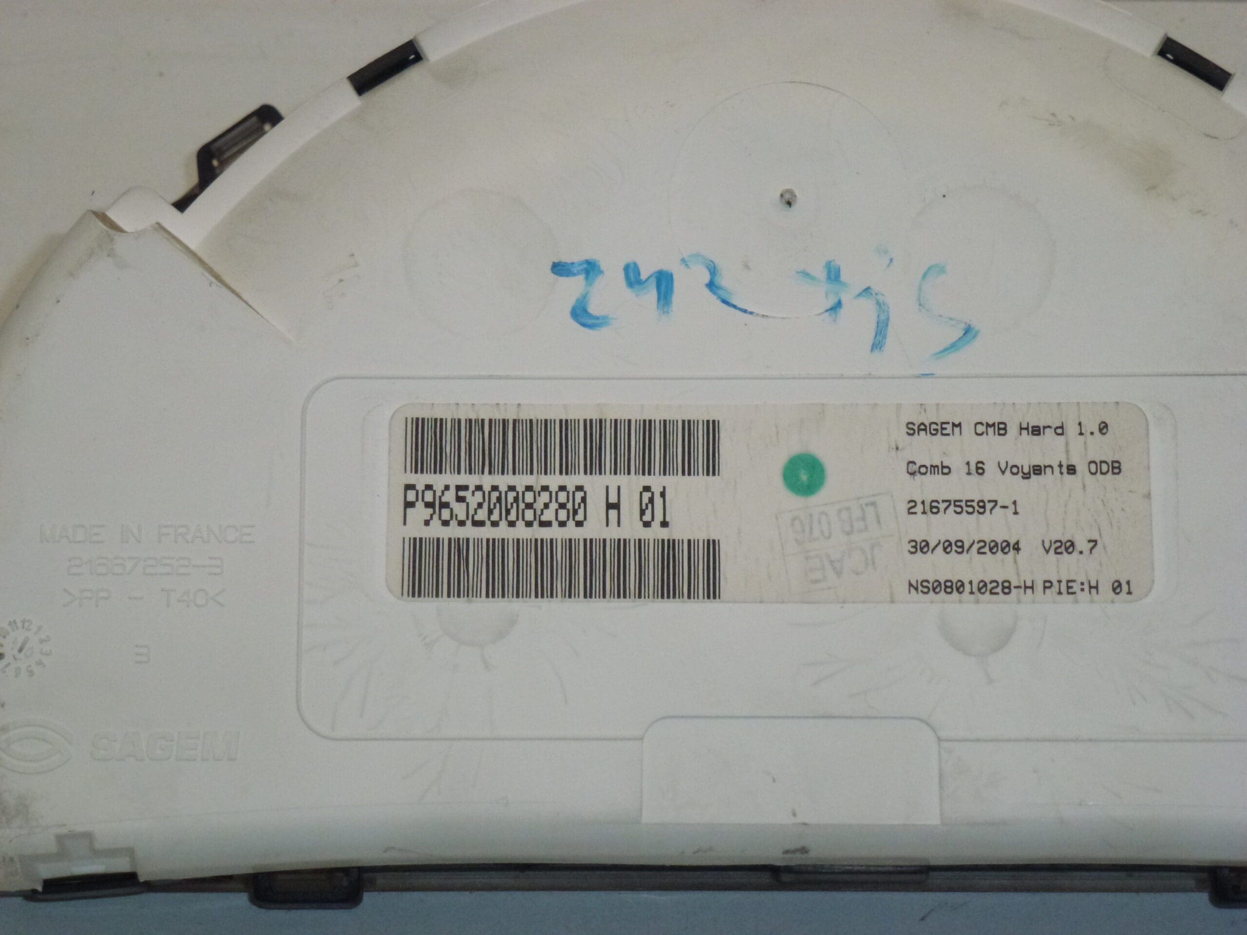 Tachometer Citroën C2 C3 242000 km 9652008280 6105EV – Bild 2